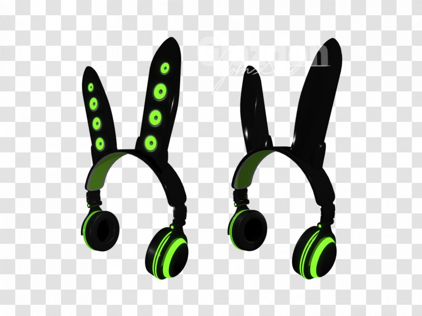 Headphones Audio Rabbit Yellow Art - Ear Transparent PNG