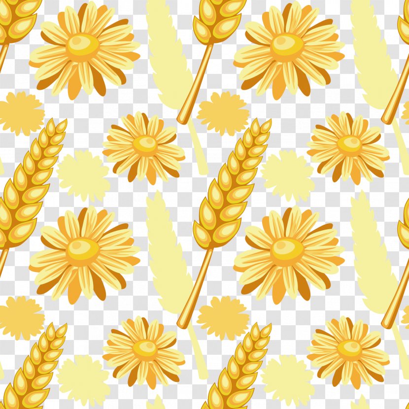 Cartoon - Flowering Plant - Vector Wheat Background Transparent PNG