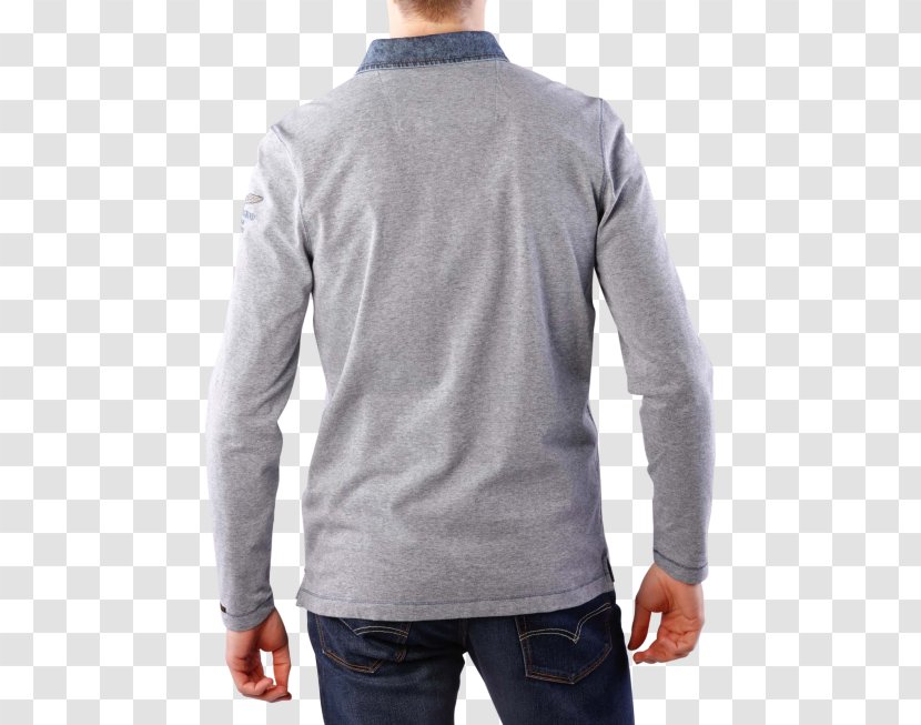 Long-sleeved T-shirt Sweater Shoulder - T Shirt - Gray Sky Transparent PNG