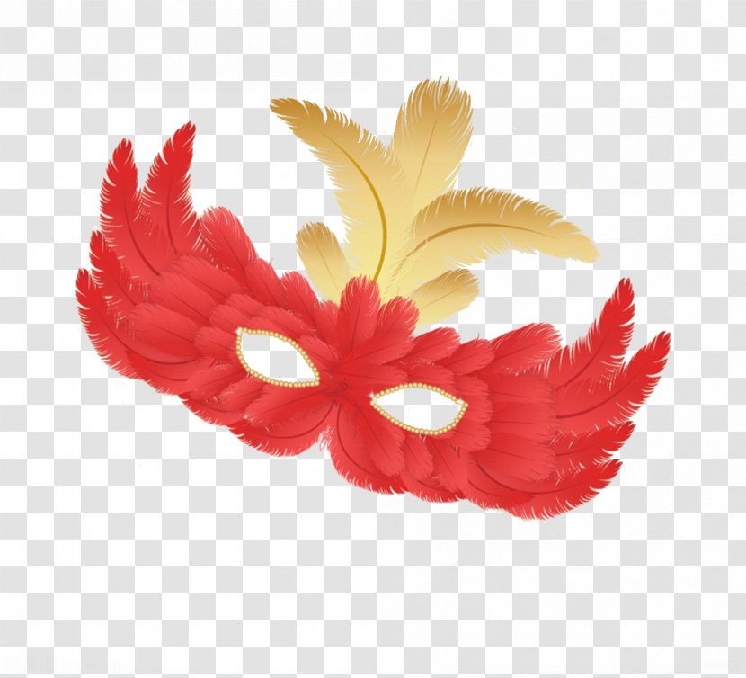 Mask Masquerade Ball - Flower - Feather Goggles Transparent PNG