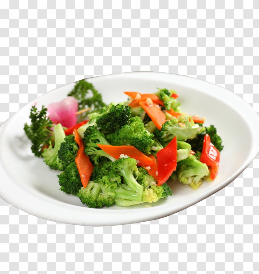 Broccoli Eating Food Vegetable Cauliflower - Garnish - Fried Picture Material Transparent PNG