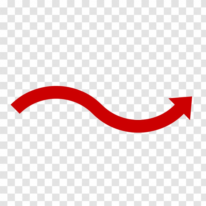 Curved Arrow. - Red - Logo Transparent PNG