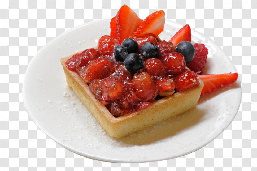 Strawberry Pie Belgian Waffle Treacle Tart - Frutti Di Bosco - Panino Transparent PNG