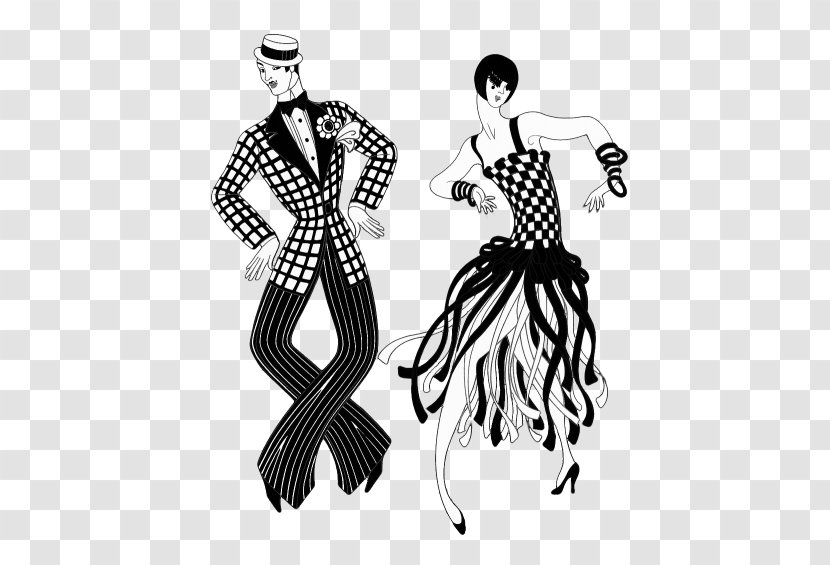 Charleston Art Deco Erte Fashions Coloring Book Dance - Gentleman - Dress Transparent PNG