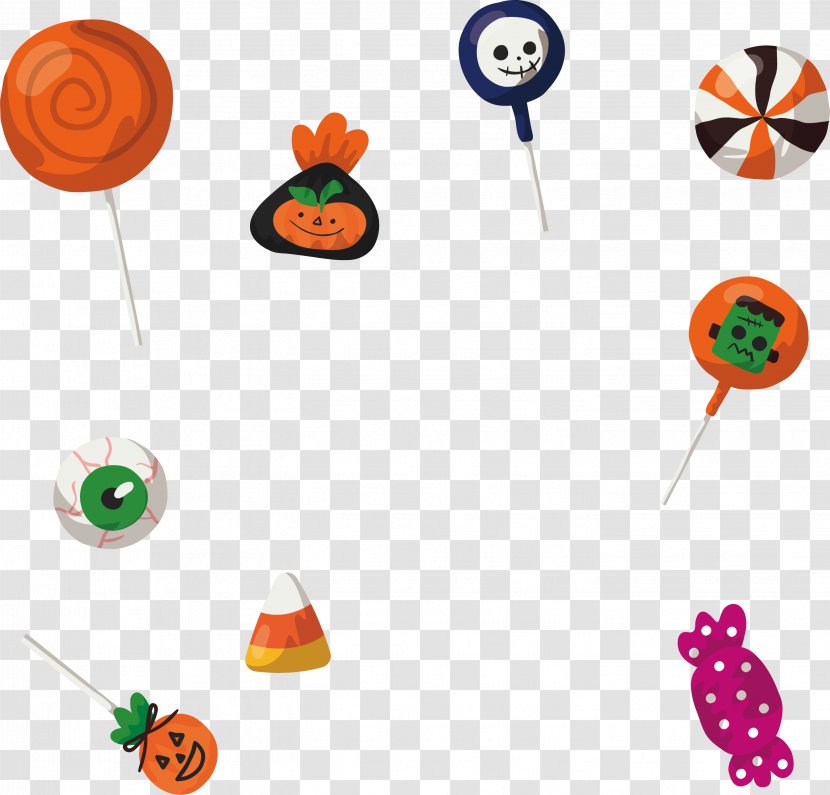 Lollipop Comfit Candy Halloween - Pattern Transparent PNG