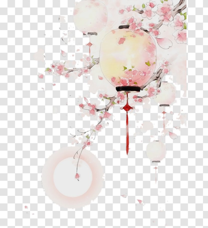 Cherry Blossom Cartoon - Plant - Balloon Transparent PNG