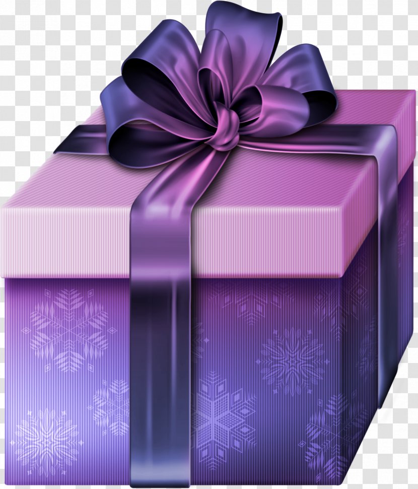 Gift Decorative Box Clip Art - Purple Transparent PNG