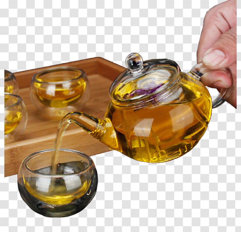 Flowering Tea Butter Glass Teapot - Liqueur - Machine Transparent PNG
