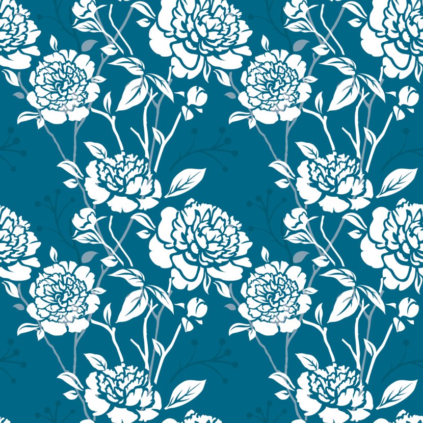 Pattern - Branch - Blue Roses Transparent PNG