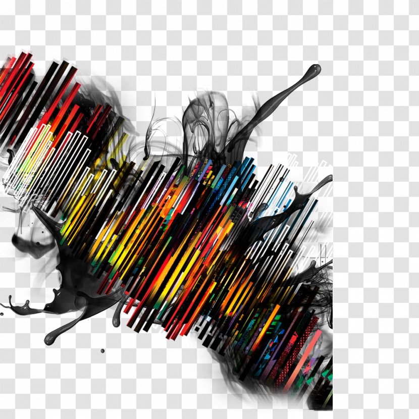 Paris Art Exhibition - Tree - Color Ink Splashing Transparent PNG