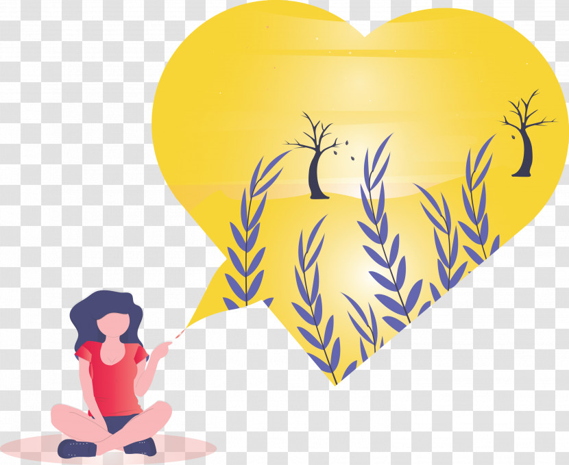 Yellow Heart Love Gesture Heart Transparent PNG