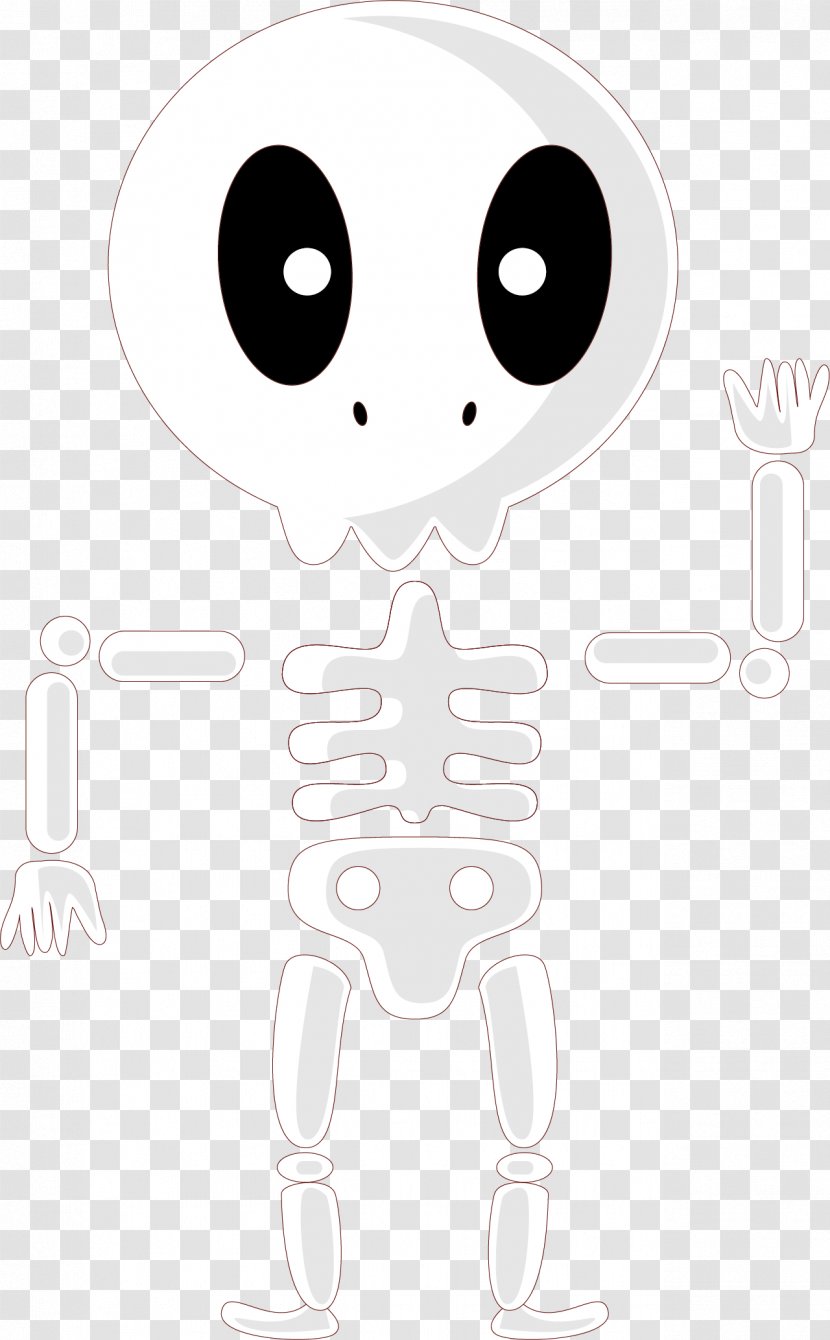 Nose White Pattern - Watercolor - Cute Kid Skeleton Skull Vector Transparent PNG