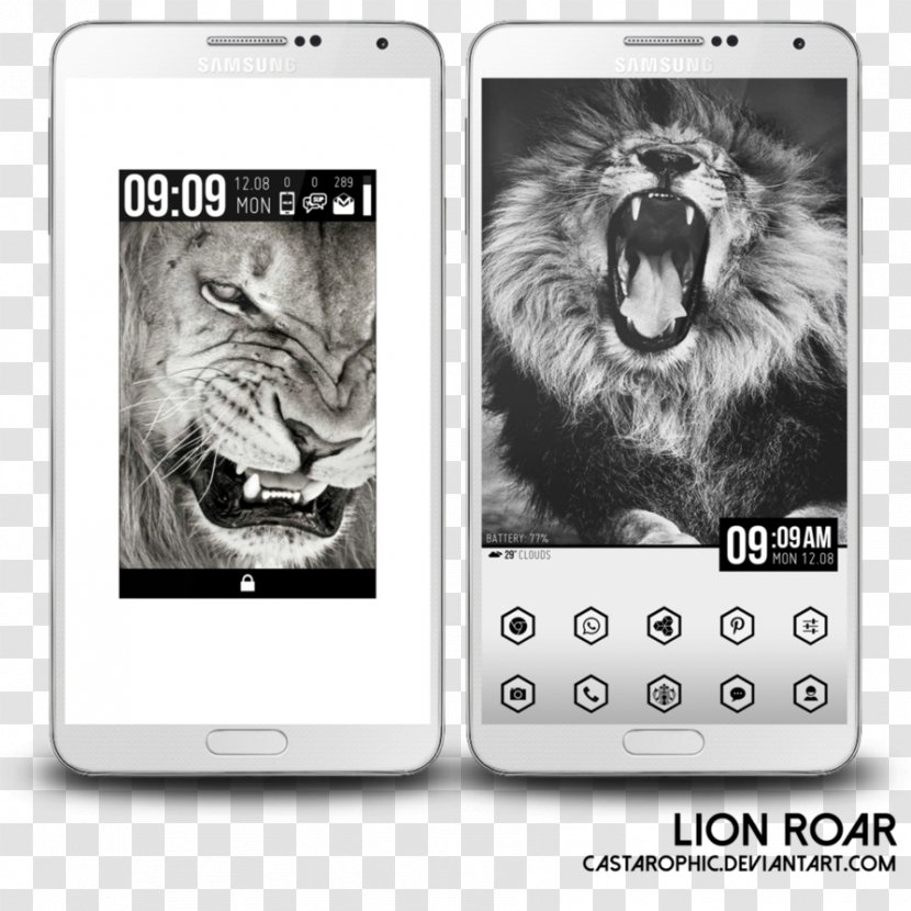 Feature Phone Smartphone Roar Electronics IPhone - White - Lions Transparent PNG