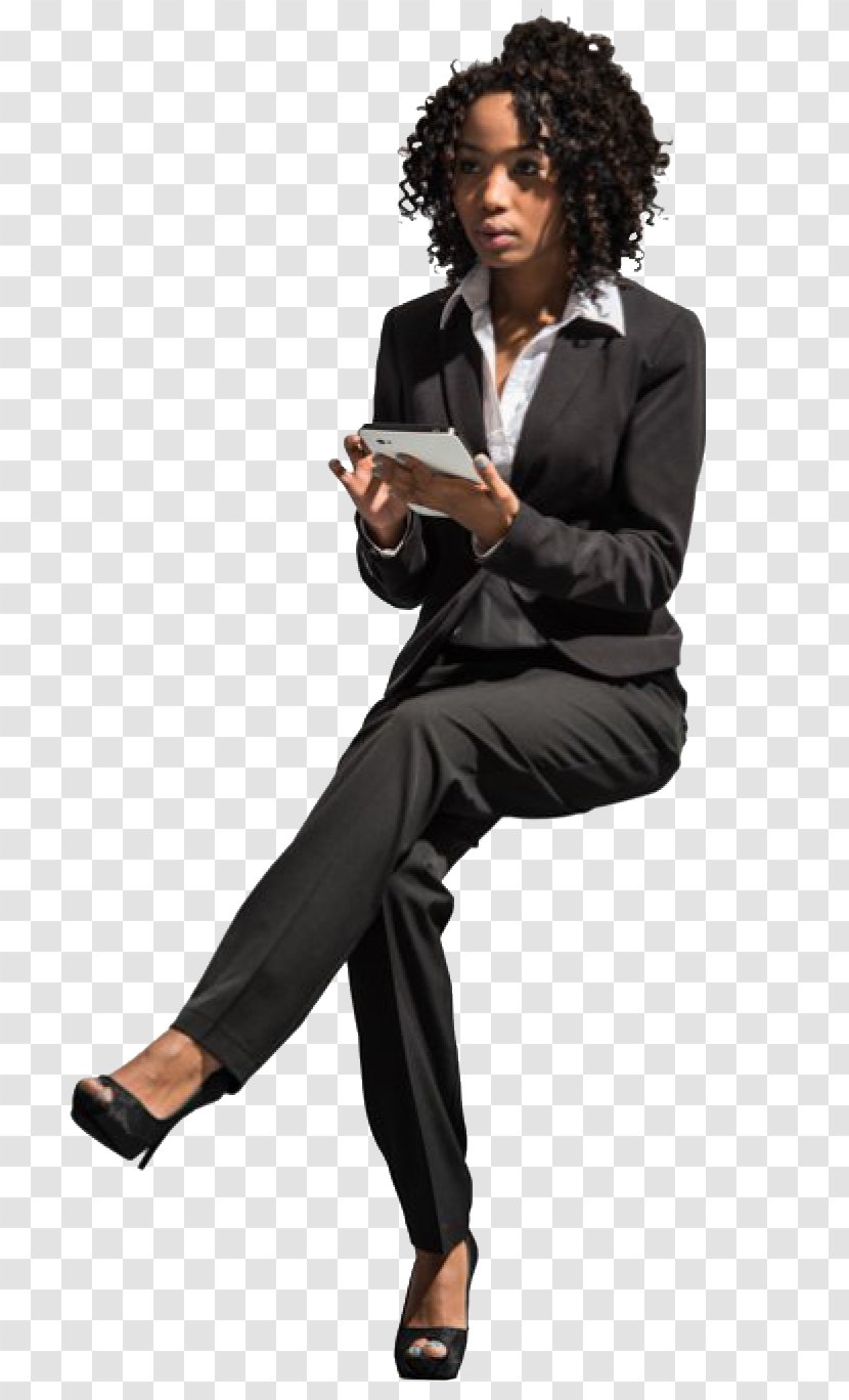 Businessperson Architecture Pin - Woman - Sitting Transparent PNG