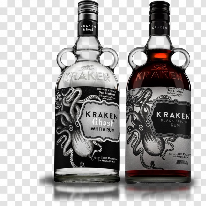 Liqueur Kraken Rum Distilled Beverage Whiskey - Vodka Transparent PNG