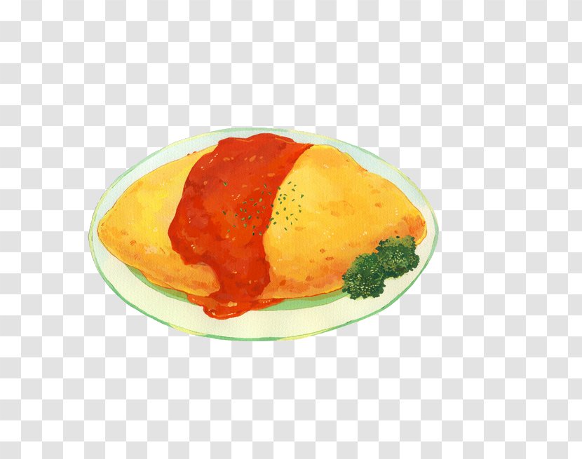 Omurice Food Illustrator Vegetarian Cuisine Illustration - Fried Chicken Transparent PNG