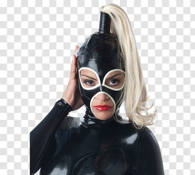 Hood Zentai Latex Mask Catsuit - Flower Transparent PNG