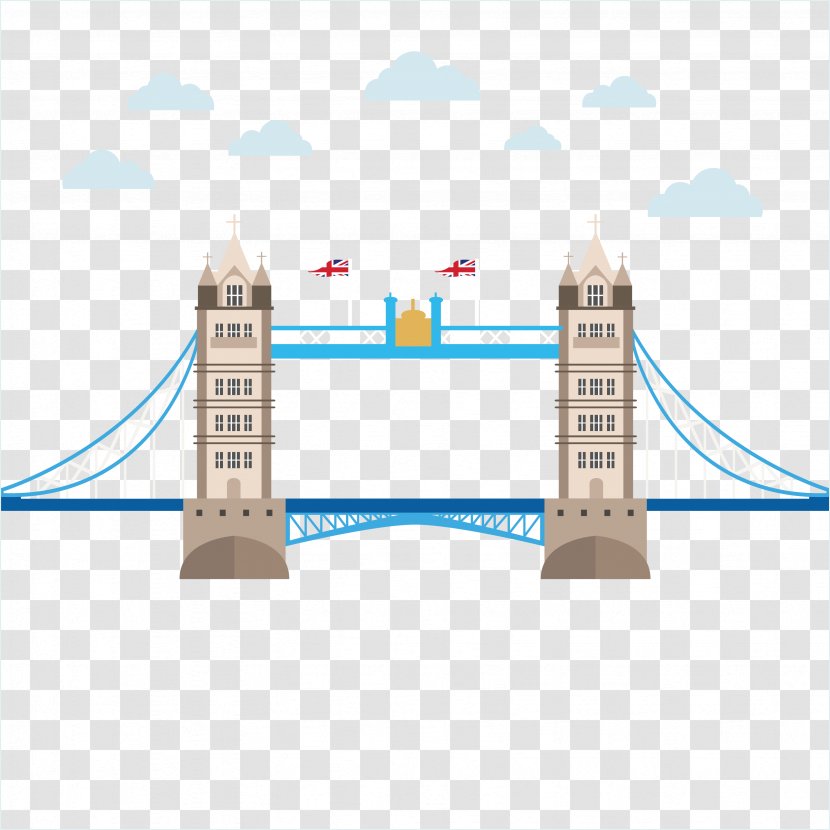 Tower Bridge London Of - Text - Creative Vector Material Transparent PNG