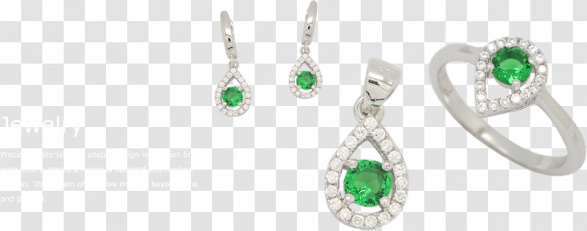 Emerald Earring Body Jewellery - Fashion Accessory - Silver Transparent PNG