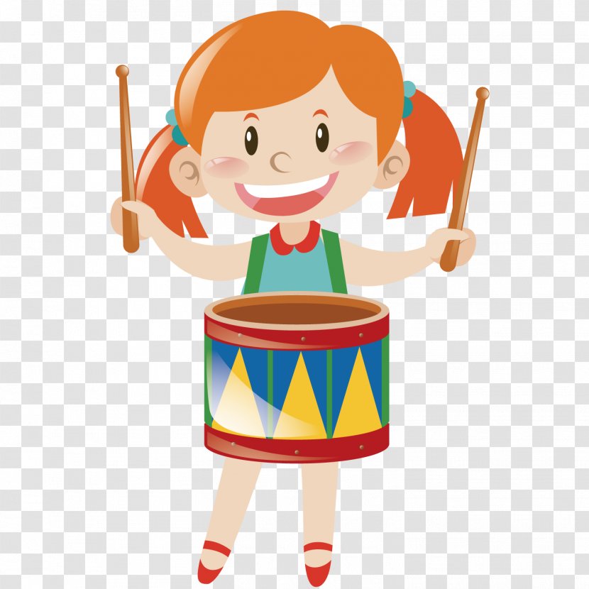 Child Royalty-free Stock Illustration - Cartoon - Vector Play Snare Drums Transparent PNG