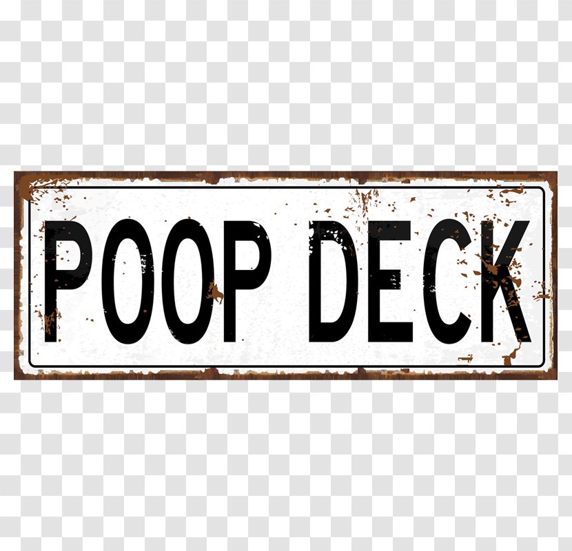 Ship Poop Deck Logo Boat Font - Text - Street Sign Vintage Transparent PNG
