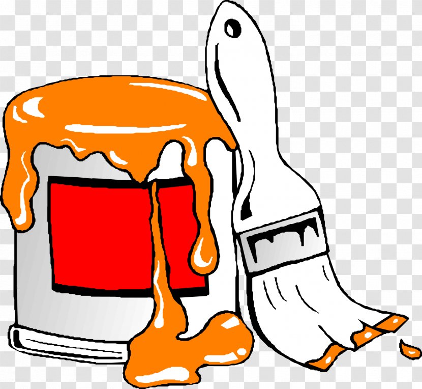 Painting Cartoon Paintbrush Clip Art - Paint - Bucket Brush Transparent PNG