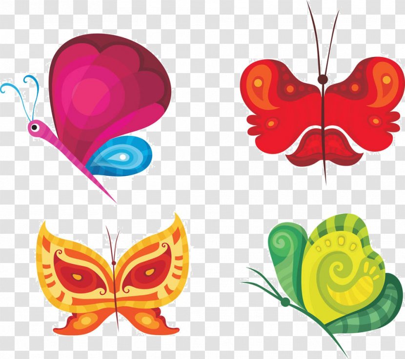 Butterfly Insect Illustration - Stock Photography - Cartoon Material Transparent PNG