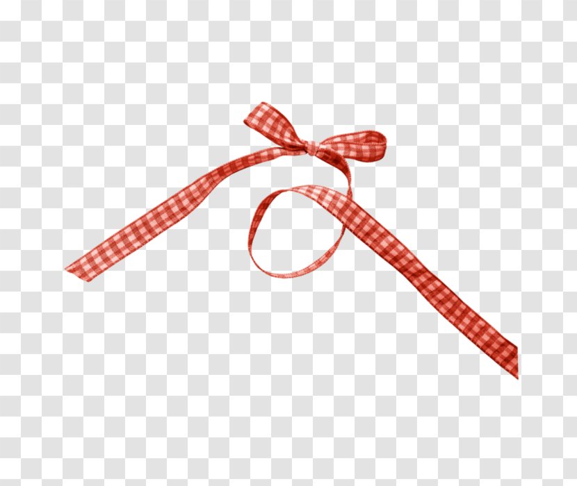 Ribbon - Red - Plaid Bow Transparent PNG