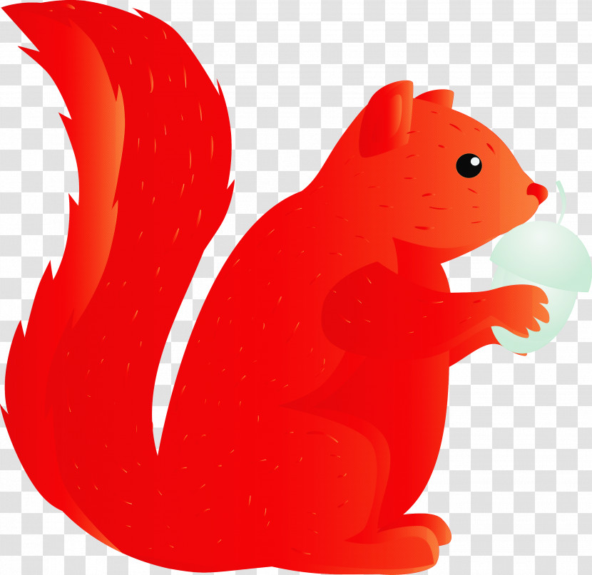 Squirrel Animal Figure Red Cartoon Tail Transparent PNG
