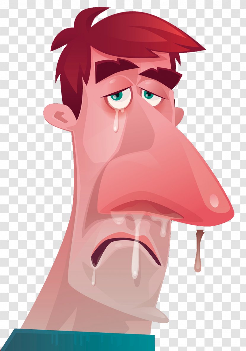 Common Cold Nose Sneeze Illustration - Silhouette - Severe Man Transparent PNG