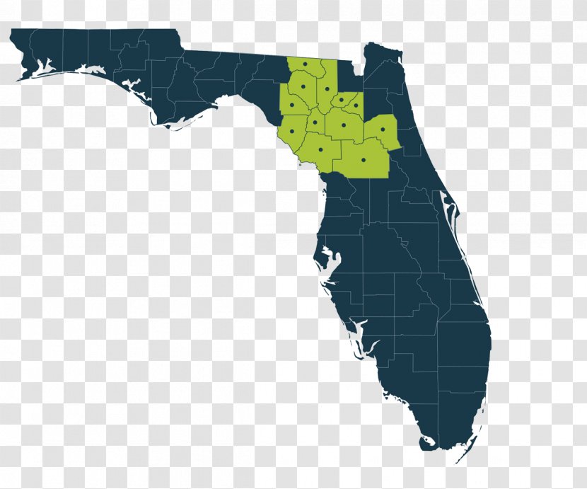 Florida Blank Map Transparent PNG