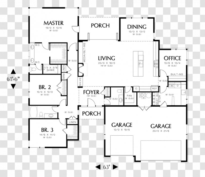 House Plan Floor Square Foot - Storey Transparent PNG