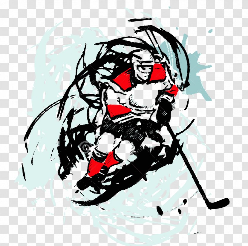 Ice Hockey Goaltender Mask Clip Art National League - Watercolor Transparent PNG