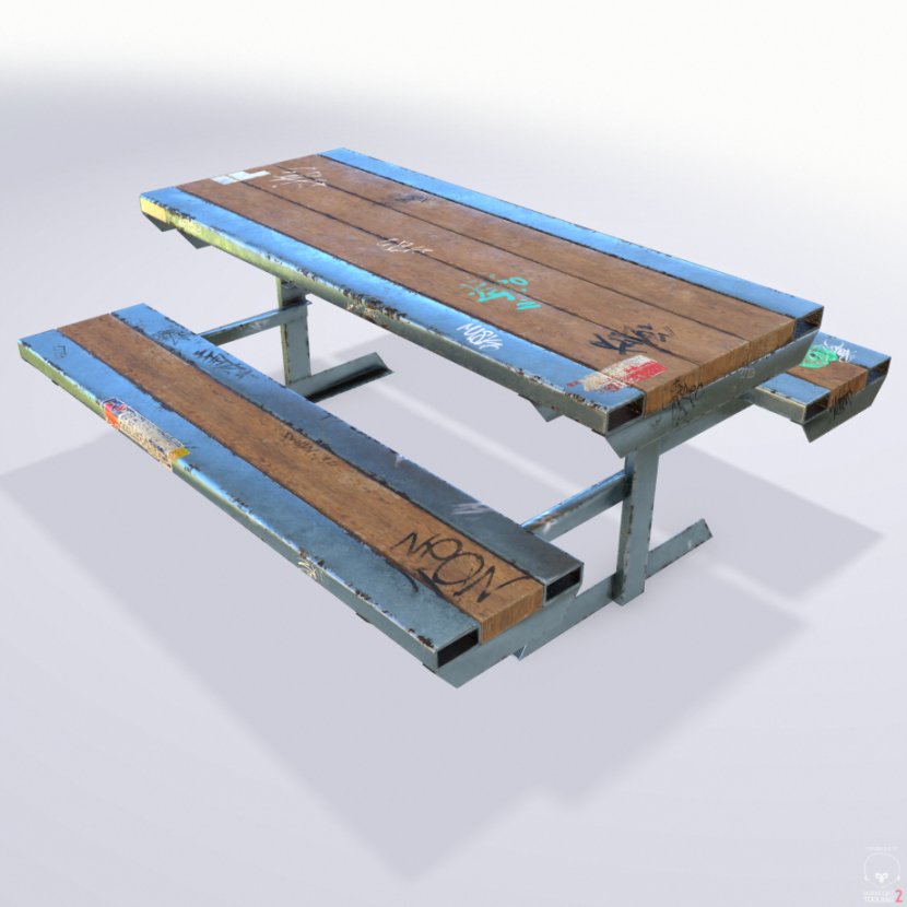 Bench 3D Computer Graphics Texture Mapping Skateboarding Skatepark - Furniture - Steel Transparent PNG