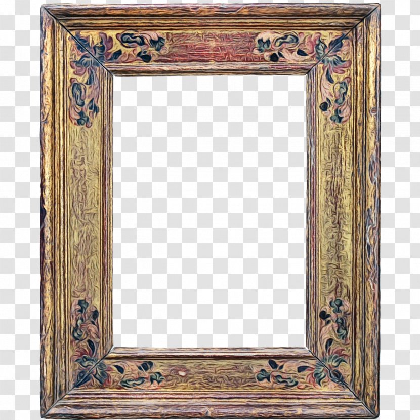 Vintage Ornament Frame - Wood Stain - Furniture Transparent PNG