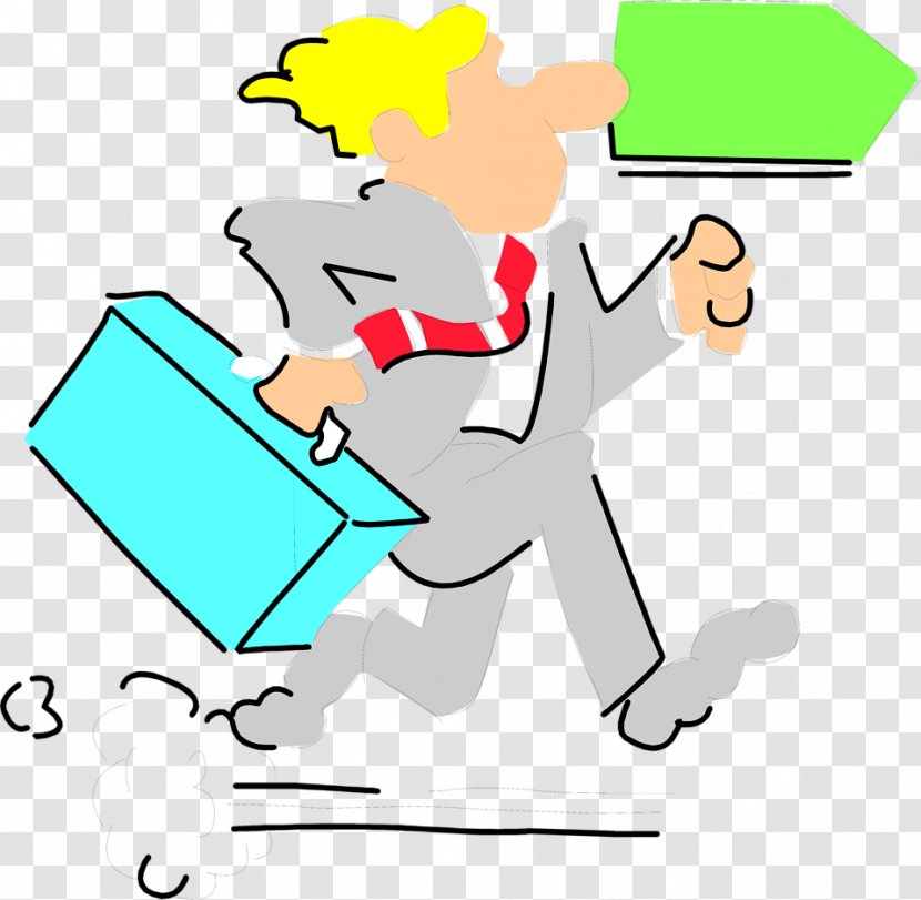 Clip Art - Cartoon - Running Work Transparent PNG