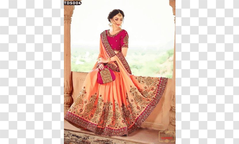India Wedding Sari Georgette Chiffon - Bhagalpuri Silk Transparent PNG