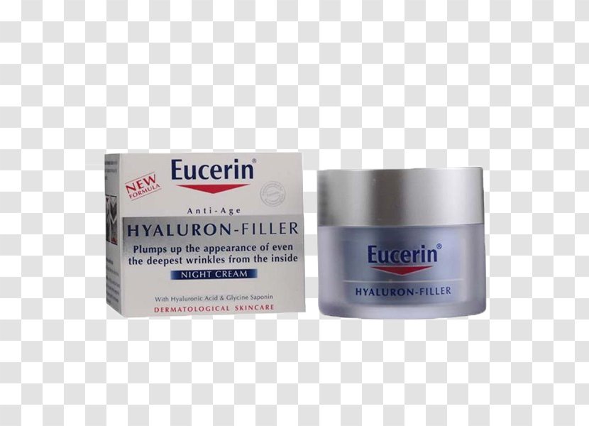 Eucerin HYALURON-FILLER Night Cream Hyaluronic Acid Eye - Milliliter - Volumefiller Transparent PNG