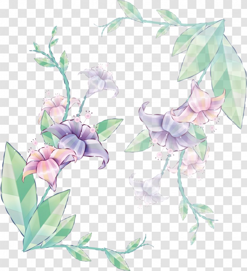 Watercolor Painting Clip Art - Branch - Hand-painted Lily Transparent PNG