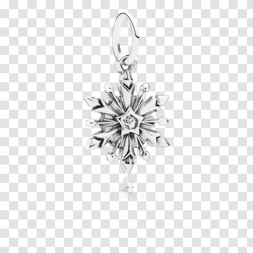 Pandora Charm Bracelet Jewellery Cubic Zirconia - Locket - Frozen Snowflake Transparent PNG