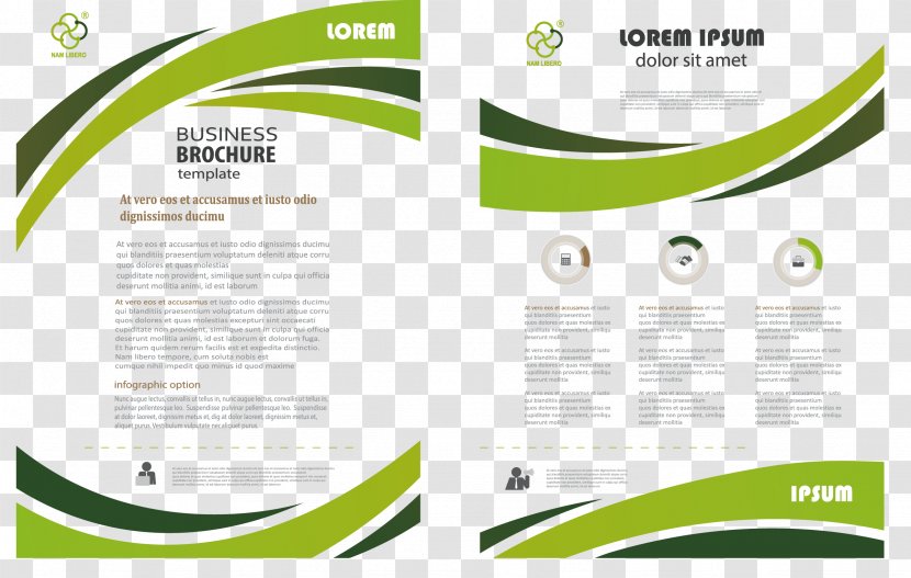 Brochure Fashion Designer - Green - Business Single Page Transparent PNG