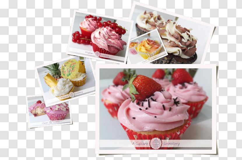 Gelato Cupcake Petit Four Sweetness Cake Pop - Strawberry Transparent PNG