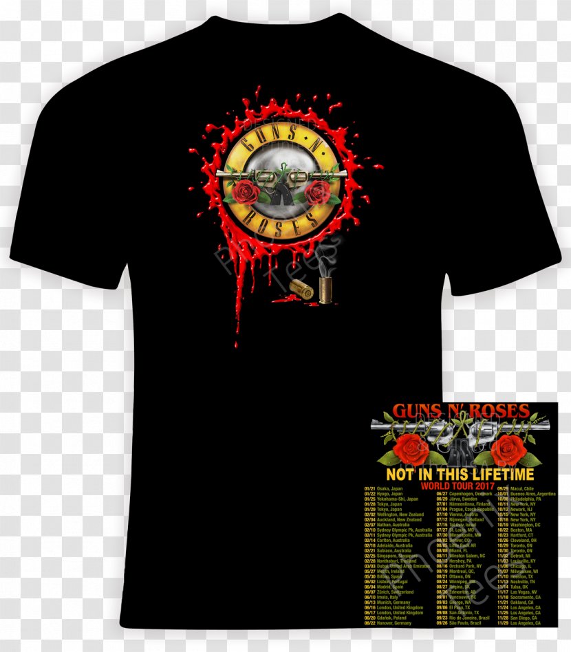 Not In This Lifetime... Tour T-shirt Concert Guns N' Roses - Tshirt Transparent PNG