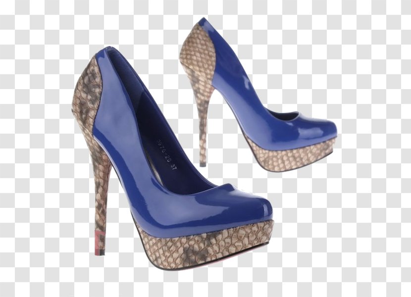 High-heeled Shoe Court Fashion - Blue - Sandal Transparent PNG
