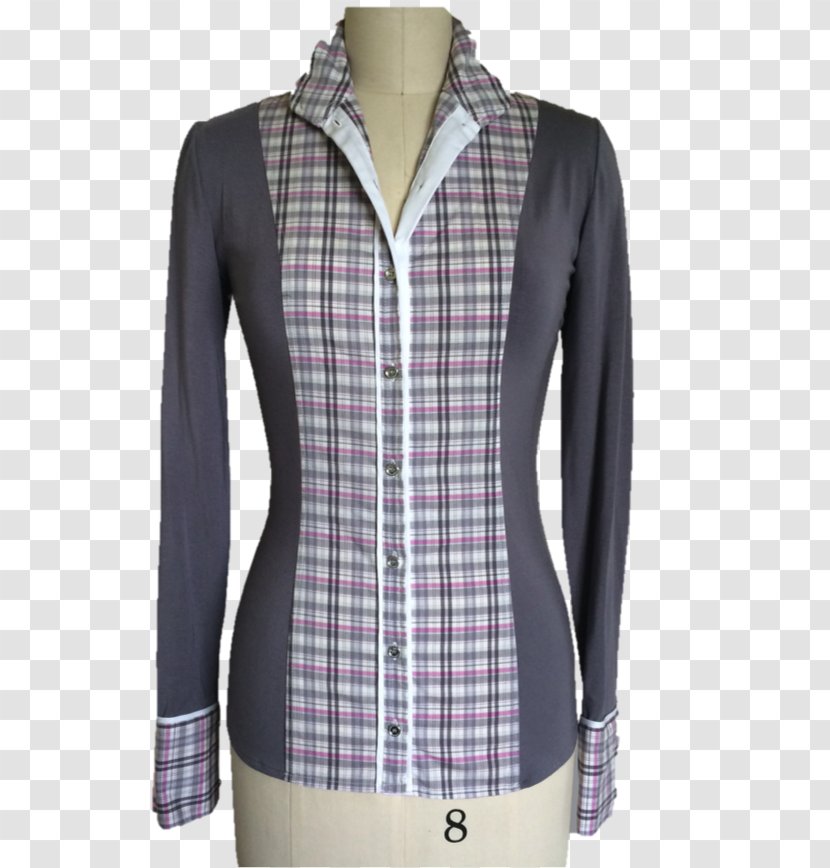 Tartan Neck - Outerwear - Pink Plaid Transparent PNG