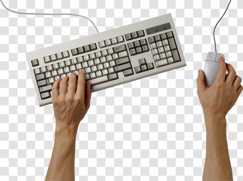 Computer Keyboard Clip Art - Typing - Hands On Image Transparent PNG