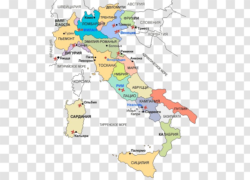Map Water Resources Italy Ecoregion Organism - World Transparent PNG