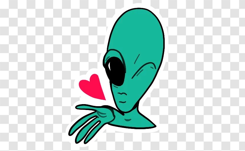 Sticker Extraterrestrials In Fiction Telegram Text Clip Art - Frame - Heart Transparent PNG