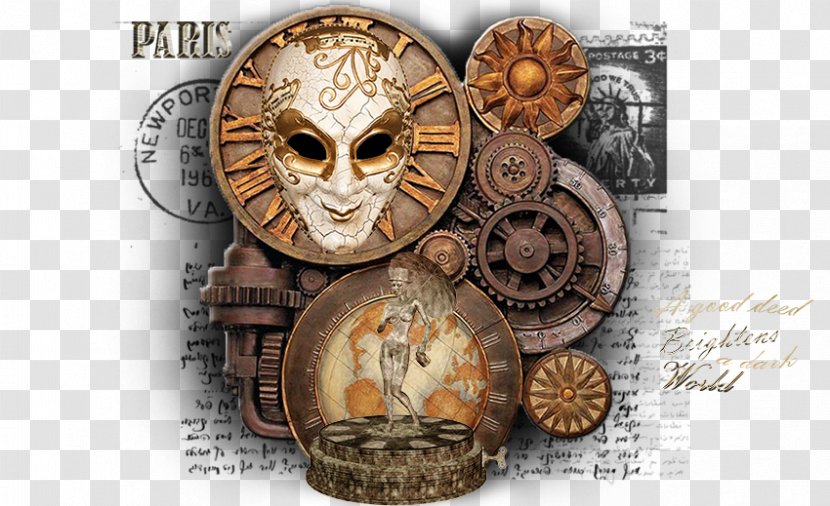 Wall Decal Clock Decorative Arts Gear - Steampunk Transparent PNG