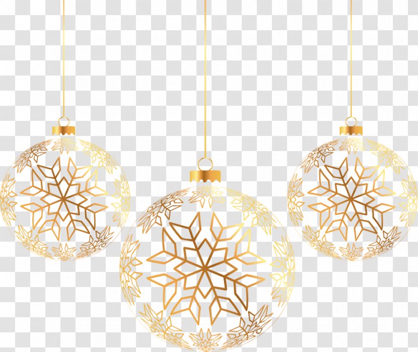 Christmas Ornament Tree - Decor - Three Golden Balls Transparent PNG
